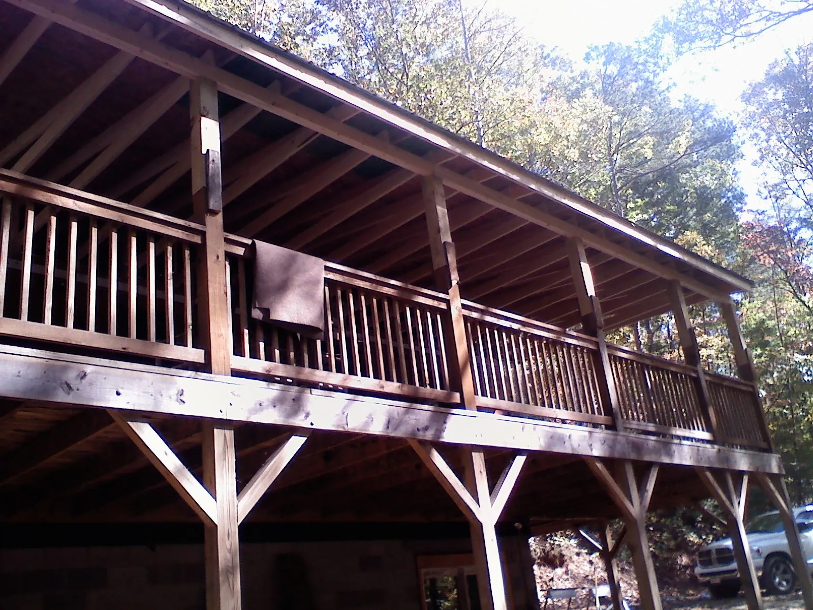 Timber framing under a new elevated porch and deck — Roof Leak Repair in Herreid by Roofing Brothers
